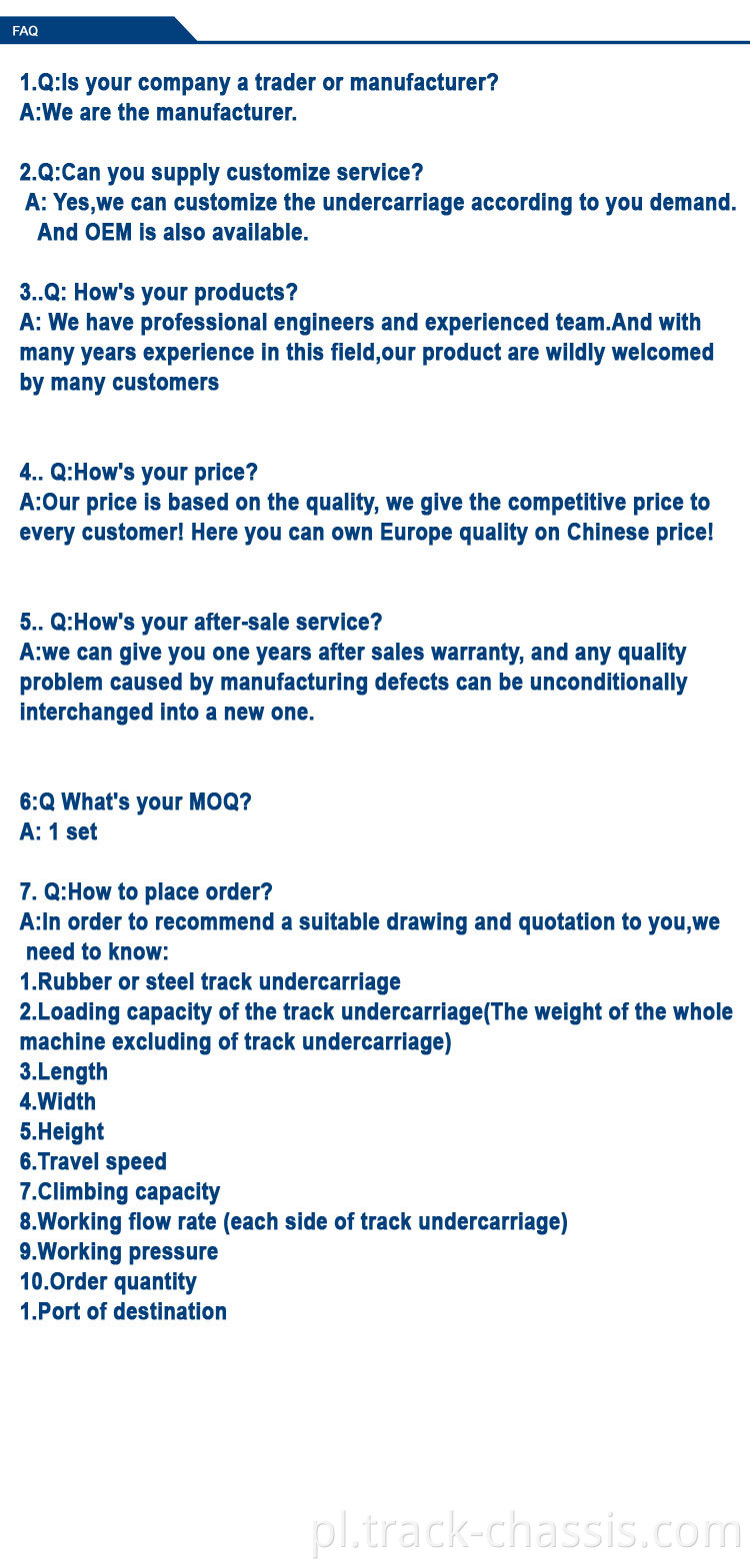 Mini gumowy podwozie podwoziowe podwozie podwozia do małego ładowania sprzętu transportowego